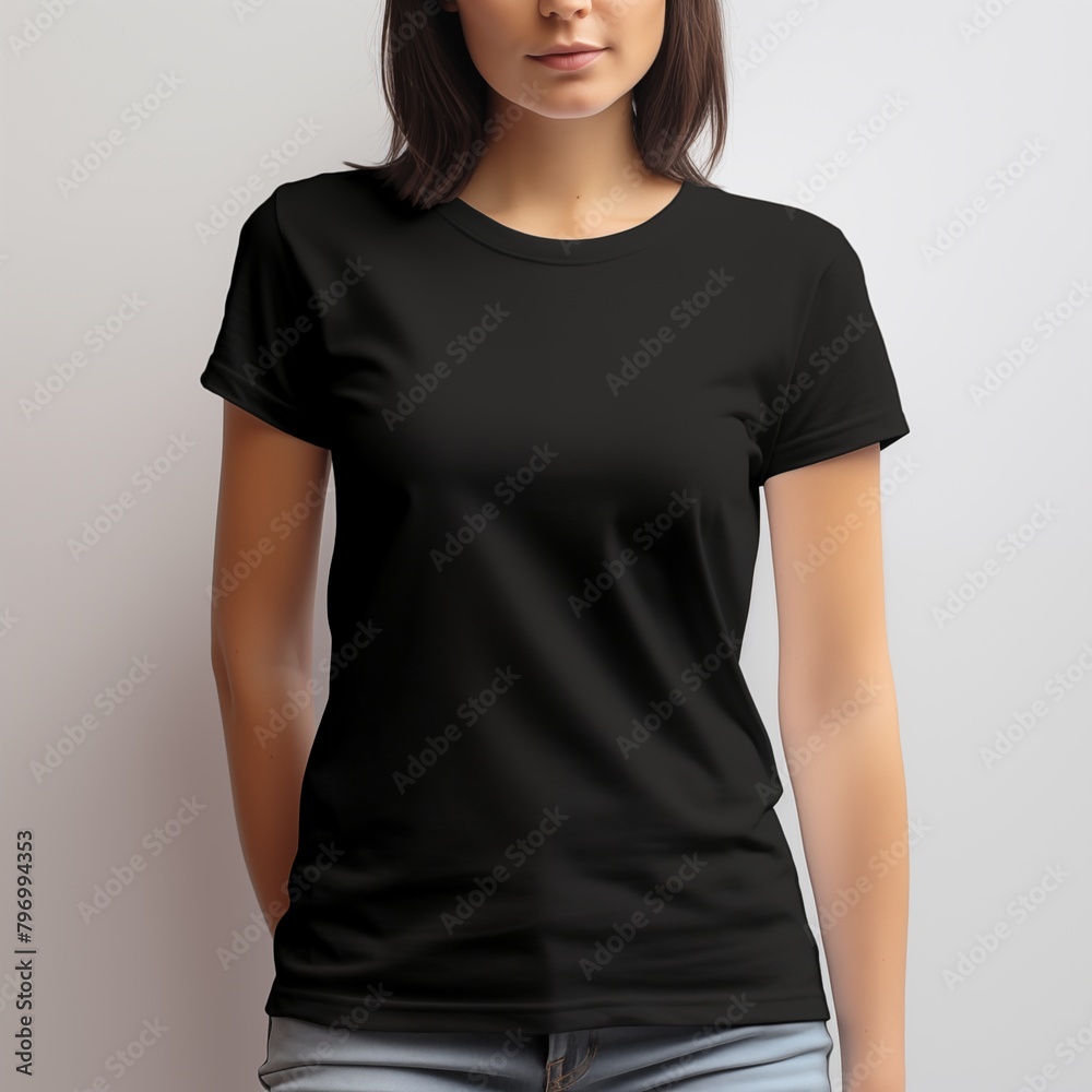 Beautiful girl with black T-shirt Beautiful girl with black T-shirt