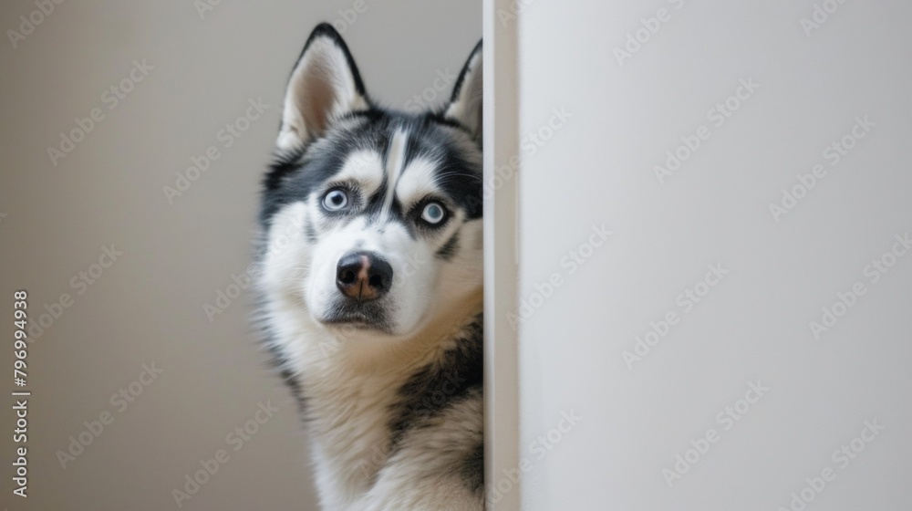 Portrait of a Husky dog over plain background Portrait of a Husky dog over plain background
