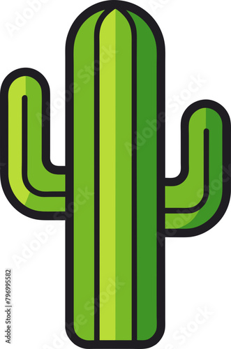 Mexican Heritage Celebrated: Cinco de Mayo Cactus Icon in 3D Vector for Festive Digital Art Projects, Transparent Background, Png, Svg photo