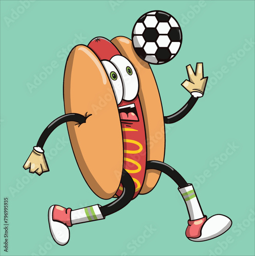 Hotdog Football Player