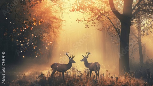 Deer. Photography of wild animal in natural habitat.