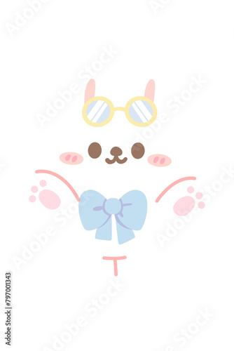 Kawaii Smiley Face Sticker: Cute Character for Any Project