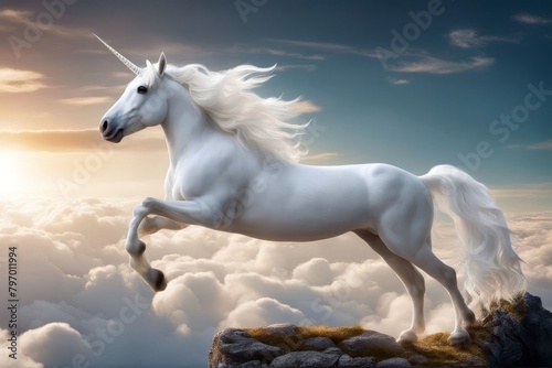  pegasus unicorn white high clouds cliff wing horn mythical beast winged horse ancient jump fast creature fantasy greek myth fly mythology flying legend fairy tale spirit animal legendary symbol 