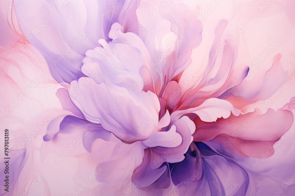 Peonies pink and purple backgrounds abstract blossom.
