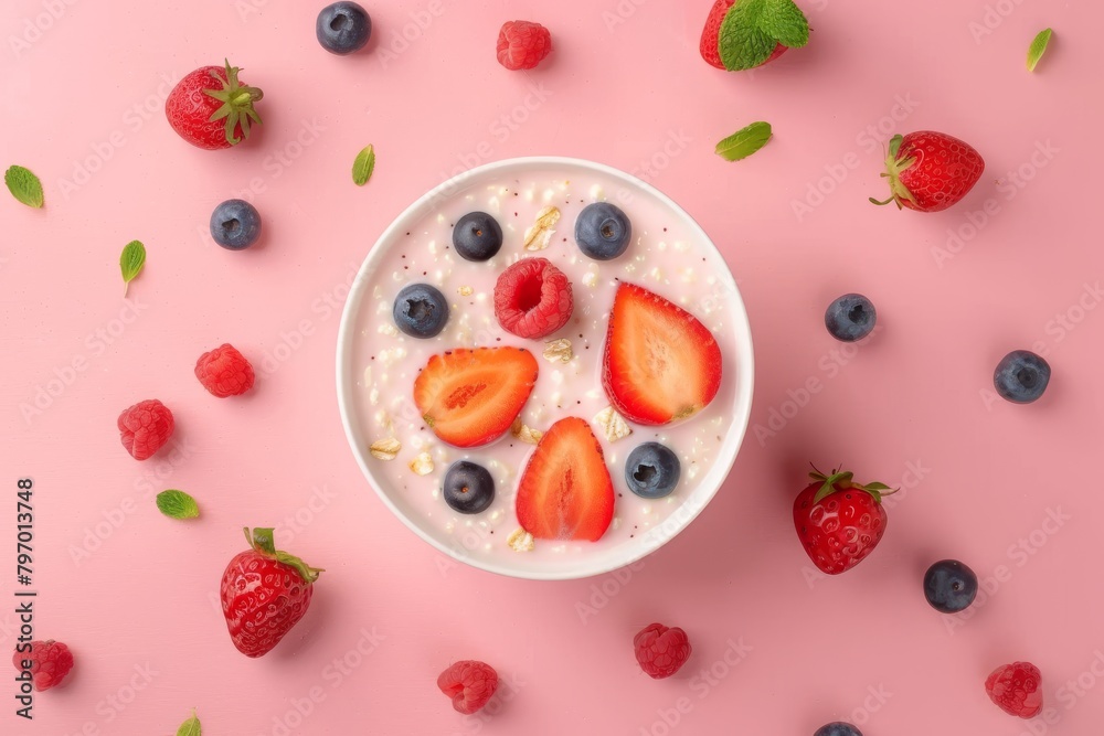 Oatmeal with fruit on a salmon-colored background food photography 8k perfect lighting --chaos 20 --ar 3:2 --style raw Job ID: 69a7a6e8-b523-40d3-bc34-16bb047a83f1 Oatmeal with fruit on a salmon-colored background food photography 8k perfect lighting --chaos 20 --ar 3:2 --style raw Job ID: 69a7a6e8-b523-40d3-bc34-16bb047a83f1