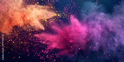 colorful background for Holi party advertising