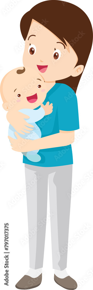 doctor or nurse,Midwife holding baby in arms