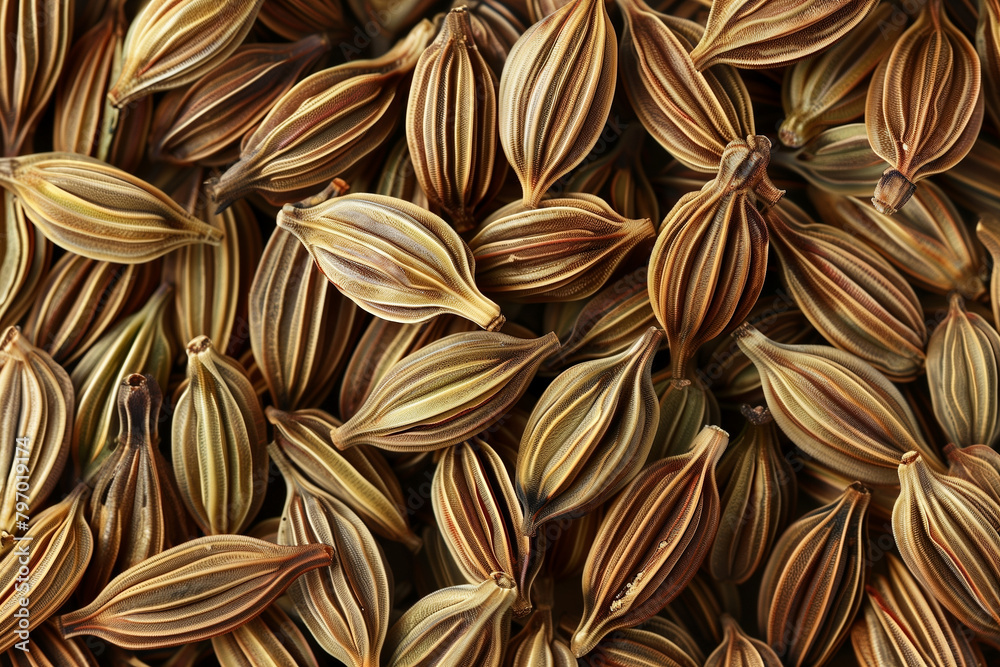 Cumin seed close up as background Cumin seed close up as background