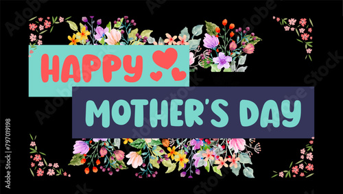 Celebrate mom with this exquisite floral box vector, bursting with vibrant blooms and delicate details. Perfect for Mother's Day cards, posters, and designs!