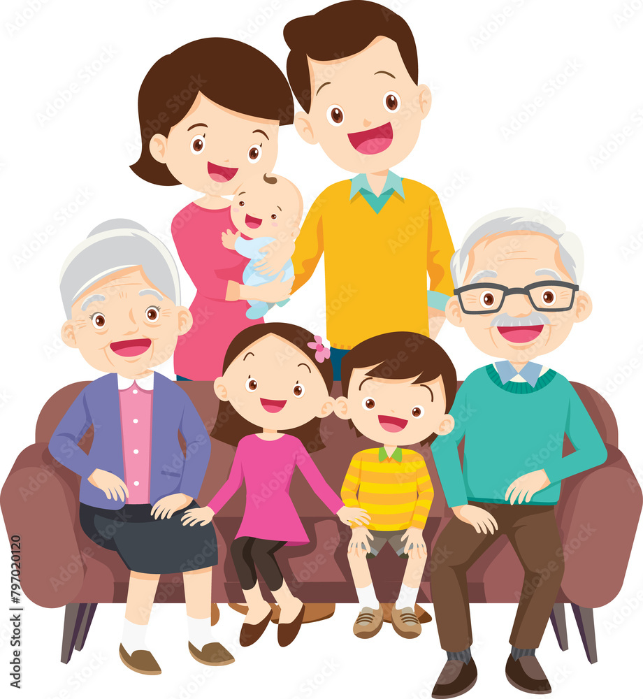 big family happy Portrait big family happy Portrait