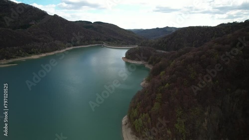 Wallpaper Mural Aerial video on  Paltinu Lake Romania Torontodigital.ca