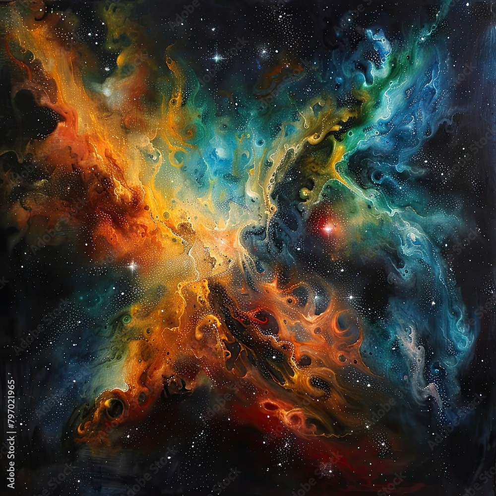 Galactic Dreams Oil-Painted Space Odyssey Galactic Dreams Oil-Painted Space Odyssey