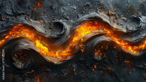 Molten metal sculpture captures the fiery essence of passion photo