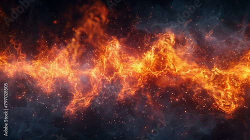 Fiery sound wave visualization on a dark background representing a scream