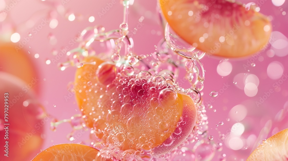 Fresh oranges being splashed with water Fresh oranges being splashed with water