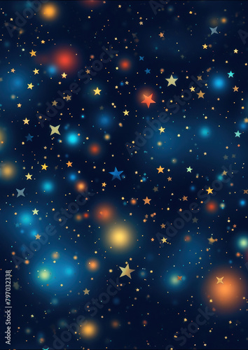 illustration of a liitle stars background color solid background