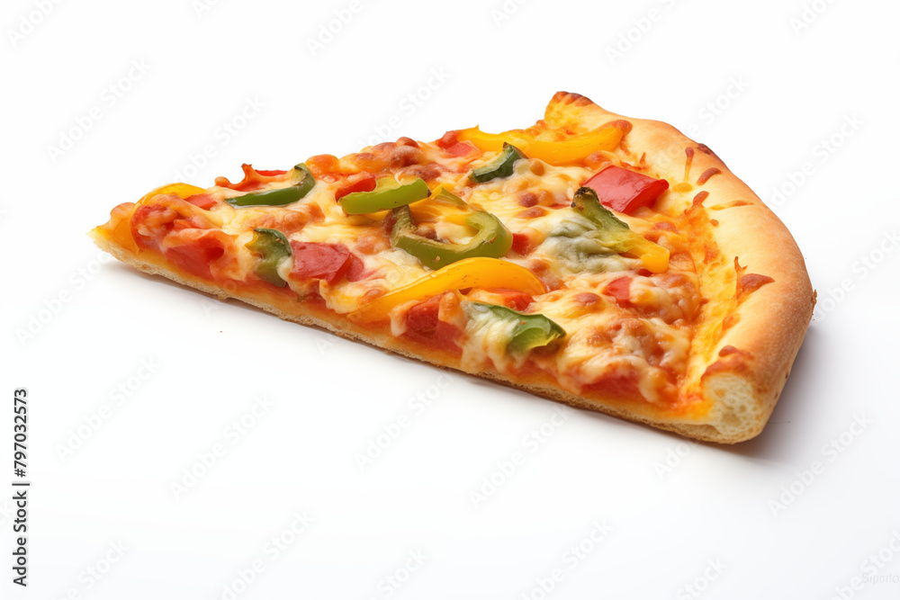 Slice of pizza on white background. Piece of pizza. Pizza related topics. Food related topics. Fast food. Image for graphic designer. Italian restaurant. Pizza delivery. Pizza restaurant chain. Slice of pizza on white background. Piece of pizza. Pizza related topics. Food related topics. Fast food. Image for graphic designer. Italian restaurant. Pizza delivery. Pizza restaurant chain.