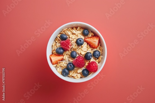 Vegetarian morning breakfasts start healthily with daily intake optimization, supporting vegan routines with energizing, wholesome dietary choices that appeal to health-conscious individuals. photo