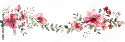 Delicate Floral Frames in Watercolor Style Generative AI