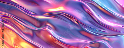 3d abstrait fond fluide style marbre multicolore Holography and fluid background design.  photo