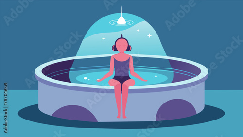 A sensory deprivation tank filled with saler and used to induce a meditative state and promote introspection and selfdiscovery..
