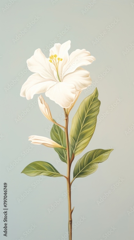 Fototapeta premium White flower blossom plant petal.