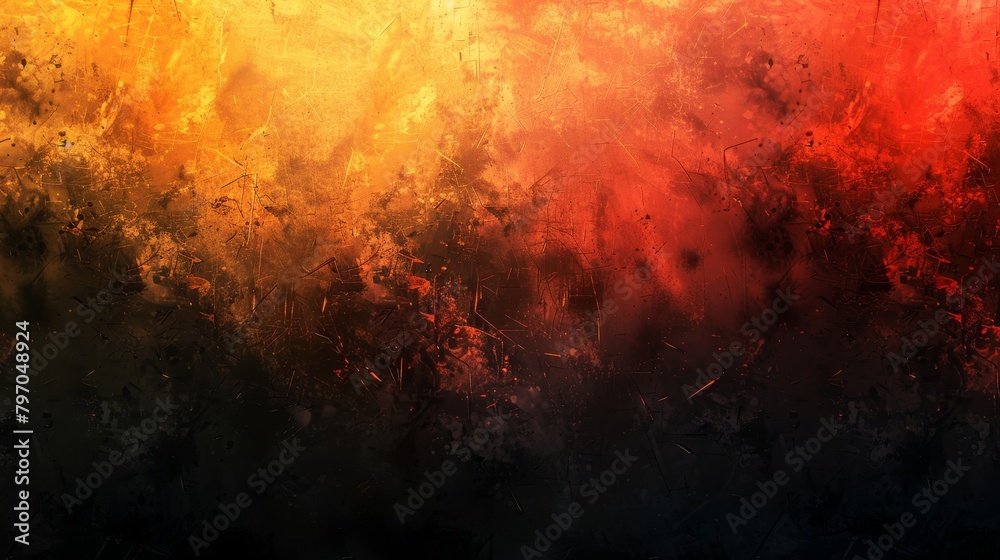 Abstract fiery background blending red, orange, and yellow hues.