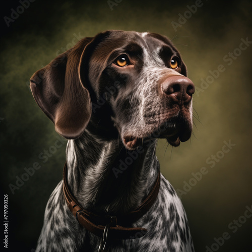 German Shorthaired Pointer  studio portrait