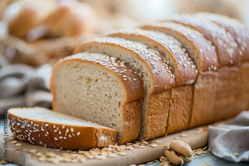 Traditional German rye bread, close-up, with a focus on the dense crumb and dark crust, on a wooden board. . Beautiful simple AI generated image in 4K, unique.