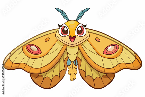 comet butterfly cartoon vector illustration