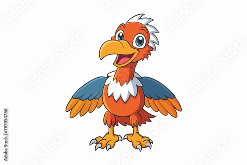 condor bird cartoon vector illustration
