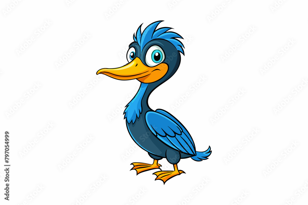 cormorant bird cartoon vector illustration cormorant bird cartoon vector illustration