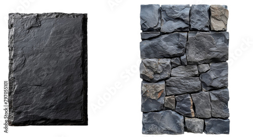 Dark grey stone frame. Rock stone border