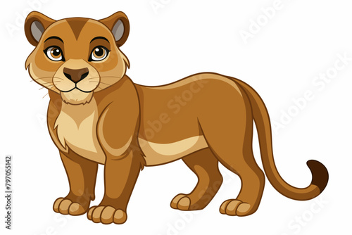 cougar cartoon vector illustration