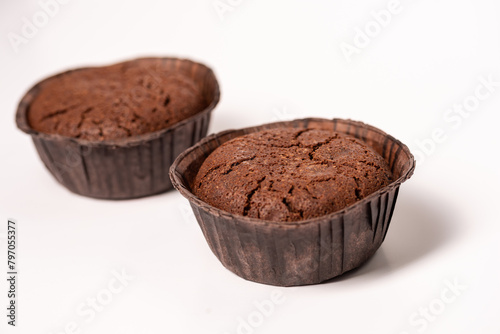 brownie,brownie cookie structure background, close up of brownie cookie, brownie cookies on white background © Anna Kondratiuk