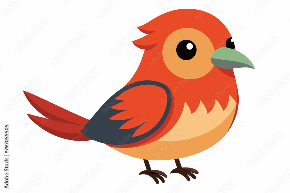 crossbill bird cartoon vector illustration crossbill bird cartoon vector illustration