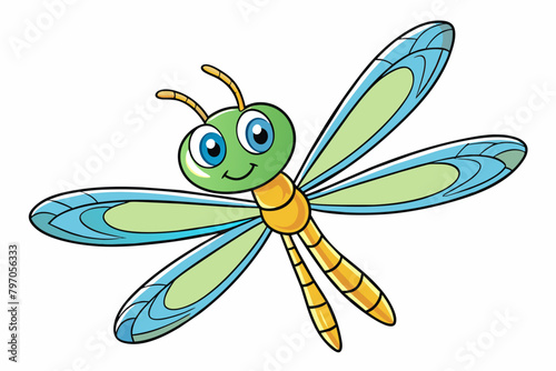 dragonfly cartoon vector illustration