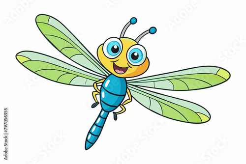 dragonfly cartoon vector illustration