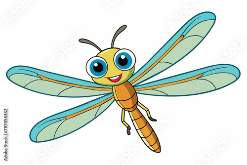 dragonfly cartoon vector illustration © Shiju Graphics