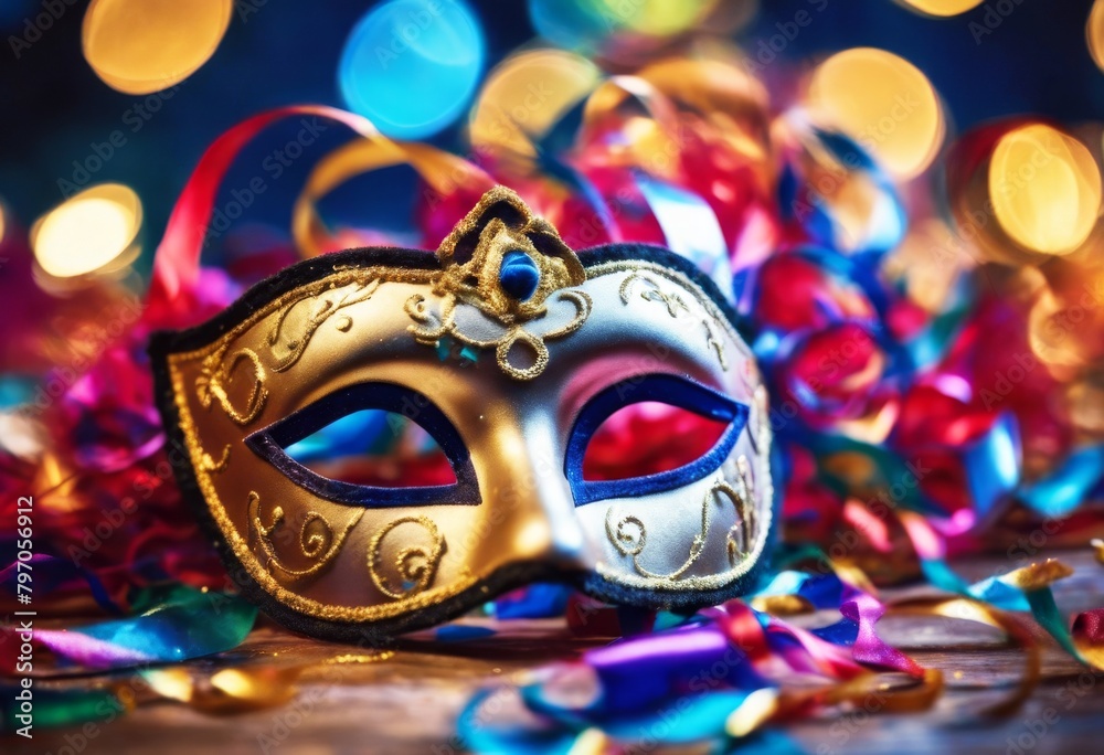 'Defocused Party Bokeh Carnival Lights confetti Venetian Streamers Shiny Abstract Masquerade sguise Mask light disguise event background streamer glistering veni'