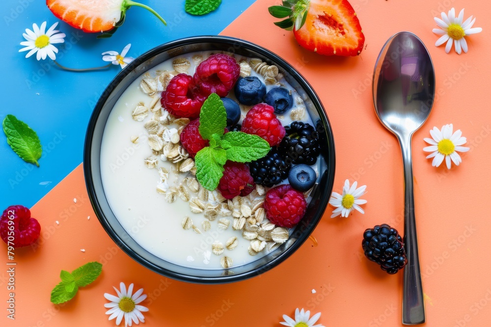 Rolled oats, dried and gluten-free, provide energy-boosting fiber in breakfast setups, complemented by roughage, milk, and antioxidant-rich cornflakes for a nutrient-packed morning. Rolled oats, dried and gluten-free, provide energy-boosting fiber in breakfast setups, complemented by roughage, milk, and antioxidant-rich cornflakes for a nutrient-packed morning.