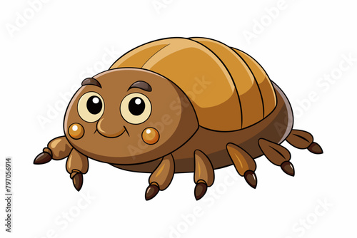 dung beetle cartoon vector illustration