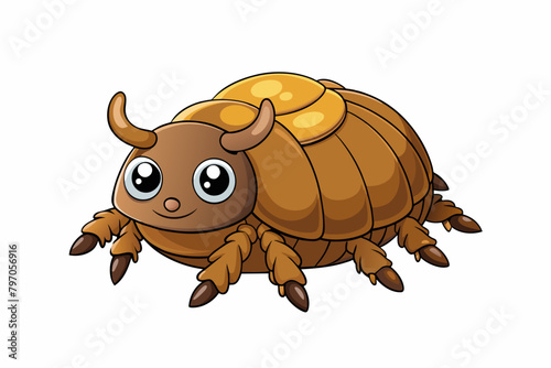 dung beetle cartoon vector illustration
