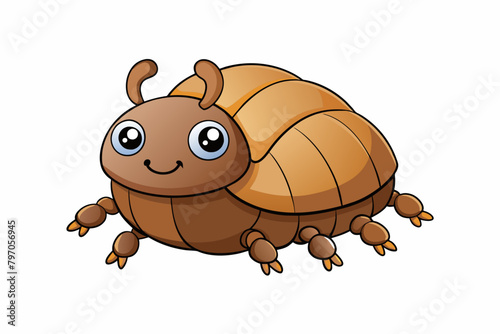 dung beetle cartoon vector illustration