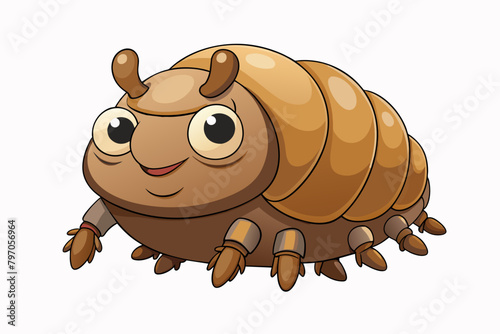 dung beetle cartoon vector illustration