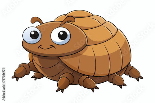 dung beetle cartoon vector illustration