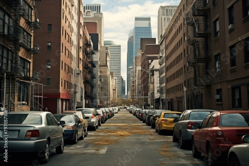 Cars parking building street city. © Rawpixel.com
