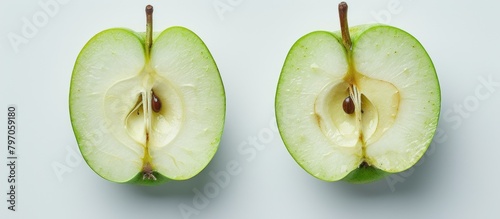 Halved Apple With Bite photo
