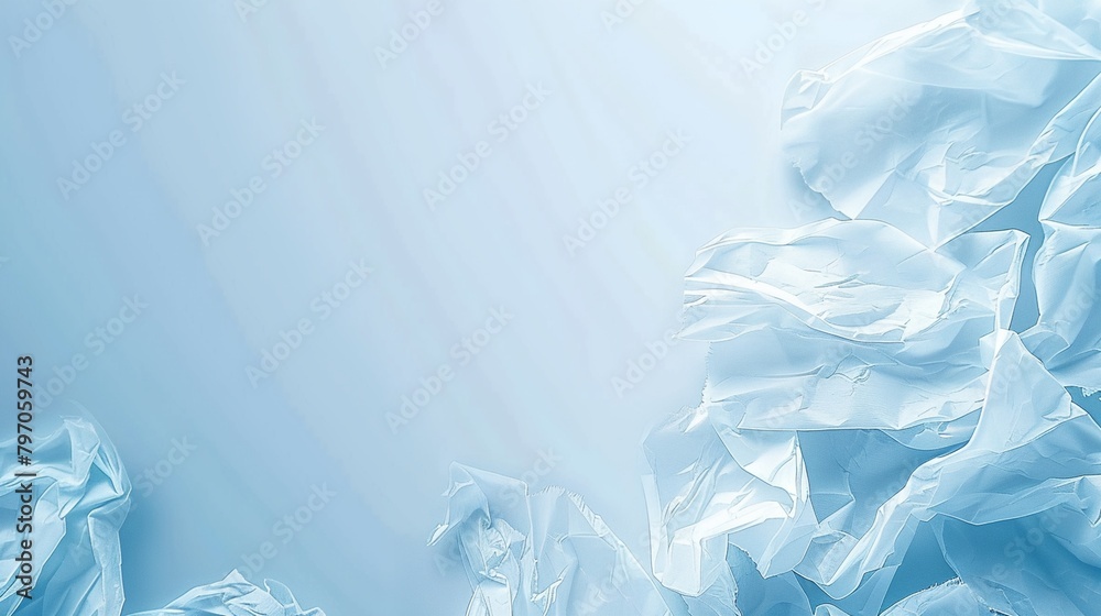 a blue background with a lot of white paper on it's sides a blue background with a lot of white paper on it's sides