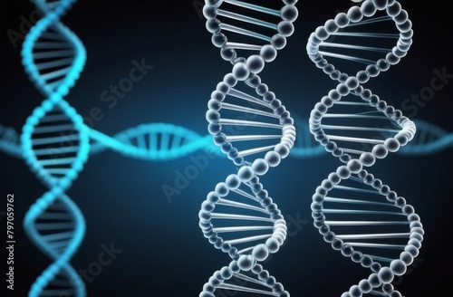 Blue DNA helix background